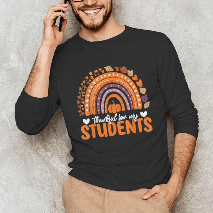 Thankful For My Students Teacher Thanksgiving School Fall Unisex Long Sleeve T-Shirt, funny gift Thankful For My Students Teacher Thanksgiving School Fall Unisex Long Sleeve T-Shirt, funny gift