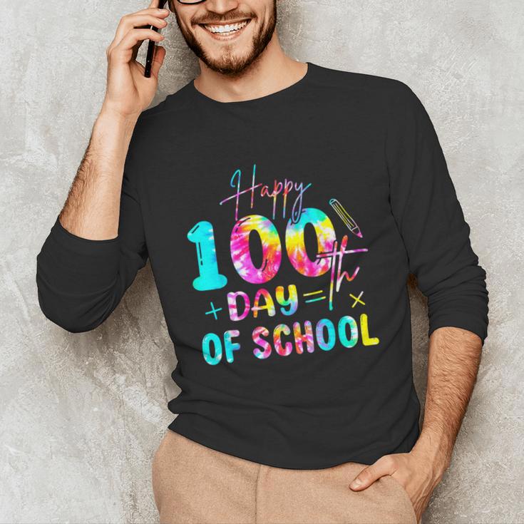Tie Dye Happy 100th Day Of School Teacher Student 100 Days Unisex Long Sleeve T-Shirt, funny gift Tie Dye Happy 100th Day Of School Teacher Student 100 Days Unisex Long Sleeve T-Shirt, funny gift