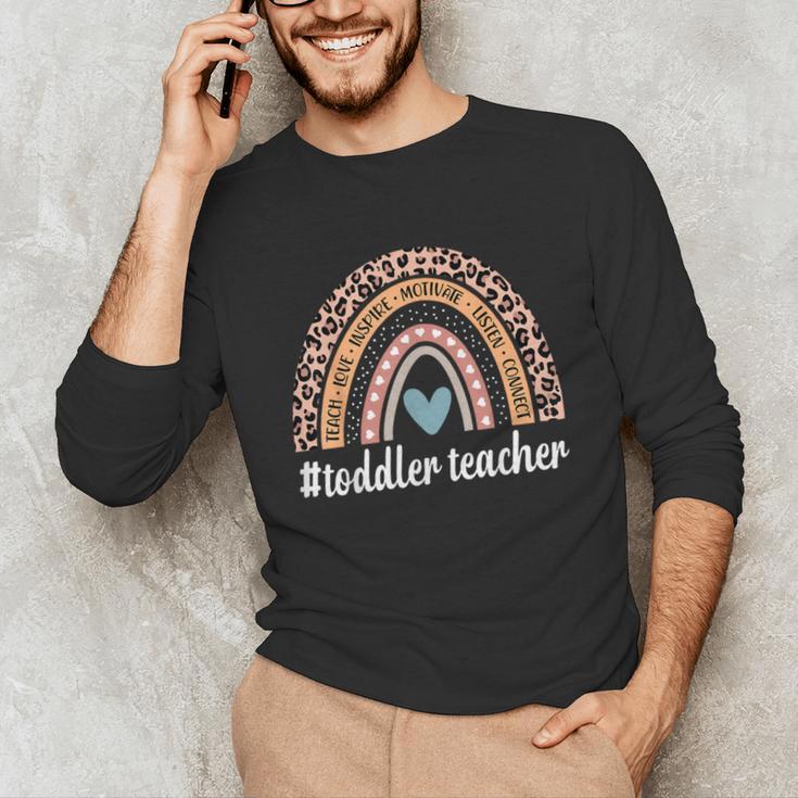 Toddler Teacher Rainbow Leopard Infant Teacher Men Women Unisex Long Sleeve T-Shirt, funny gift