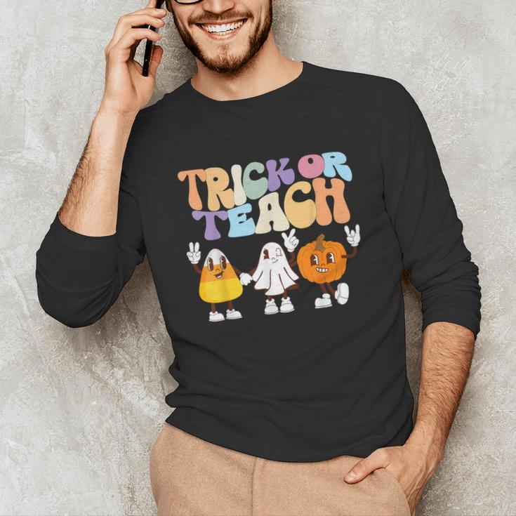 Trick Or Teach Cute Halloween Teacher Unisex Long Sleeve T-Shirt, funny gift