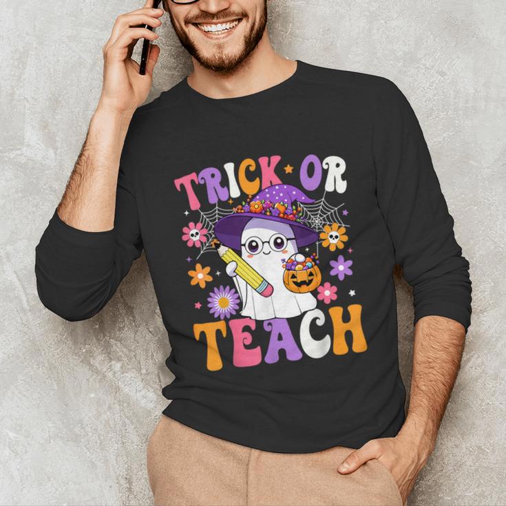 Trick Or Teach Teacher Ghost Teaching Fun Halloween Teacher Unisex Long Sleeve T-Shirt, funny gift Trick Or Teach Teacher Ghost Teaching Fun Halloween Teacher Unisex Long Sleeve T-Shirt, funny gift