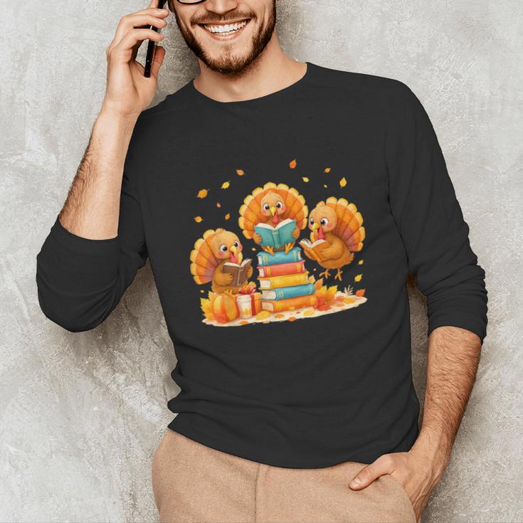 Turkey Read Books Reading Fall Thanksgiving Teacher Unisex Long Sleeve T-Shirt, funny gift Turkey Read Books Reading Fall Thanksgiving Teacher Unisex Long Sleeve T-Shirt, funny gift
