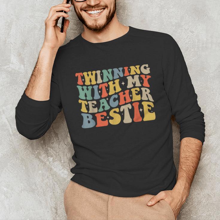 Twin Day Friends Teacher Twinning With My Bestie Matching Unisex Long Sleeve T-Shirt, funny gift Twin Day Friends Teacher Twinning With My Bestie Matching Unisex Long Sleeve T-Shirt, funny gift