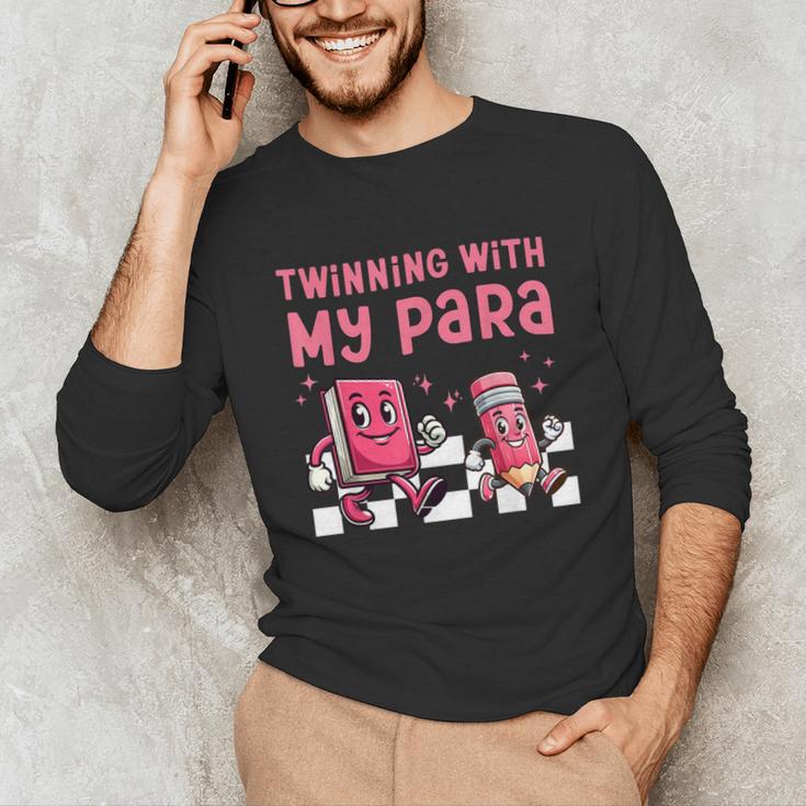 Twinning With My Para Teacher Matching Paraprofessional 70s For Men Women Unisex Long Sleeve T-Shirt, funny gift Twinning With My Para Teacher Matching Paraprofessional 70s For Men Women Unisex Long Sleeve T-Shirt, funny gift