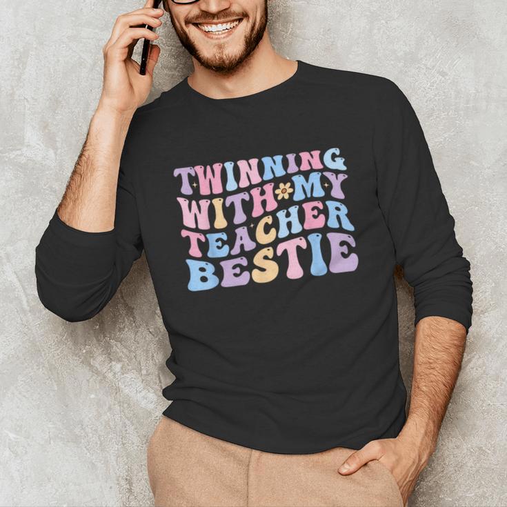 Twinning With My Teacher Bestie Teaching Partner Unisex Long Sleeve T-Shirt, funny gift Twinning With My Teacher Bestie Teaching Partner Unisex Long Sleeve T-Shirt, funny gift