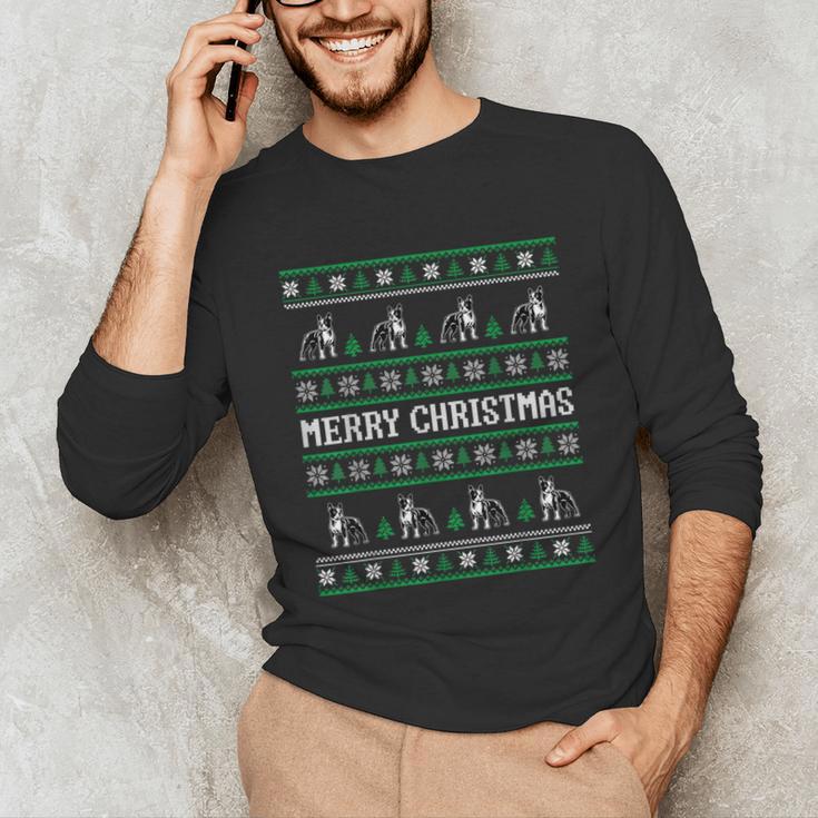 Ugly Sweater Boston Terrier Dog Christmas Dog Lover Xmas Men Women Kids Unisex Long Sleeve T-Shirt, funny gift