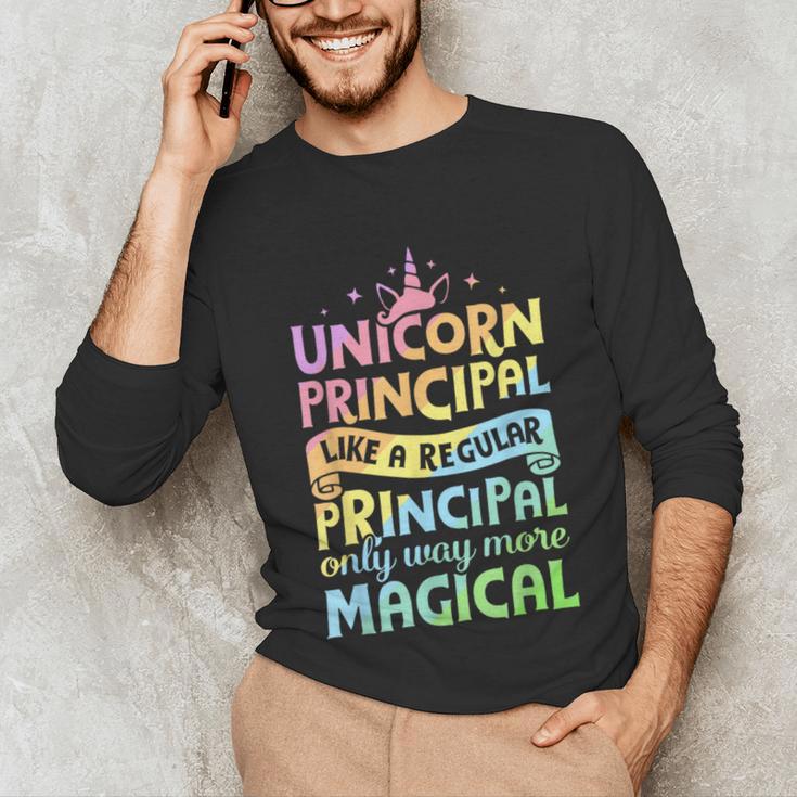Unicorn Principal Back To School Teacher Appreciation Unisex Long Sleeve T-Shirt, funny gift