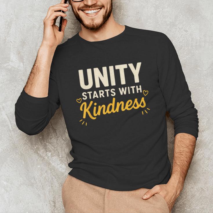 Unity Kindness Shirt Women Teachers Kids Unity Day Orange Unisex Long Sleeve T-Shirt, funny gift