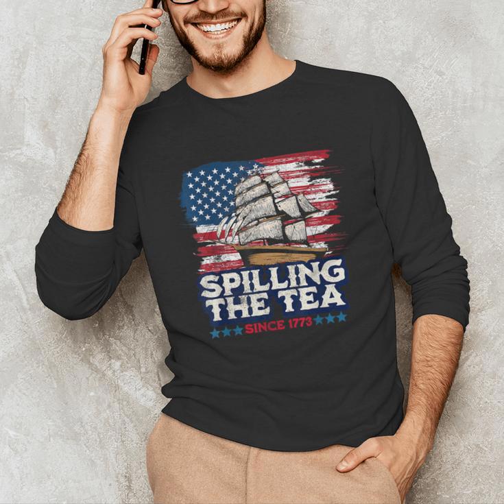 US History Teacher Boston Spilling The Tea Since 1773 Unisex Long Sleeve T-Shirt, funny gift US History Teacher Boston Spilling The Tea Since 1773 Unisex Long Sleeve T-Shirt, funny gift
