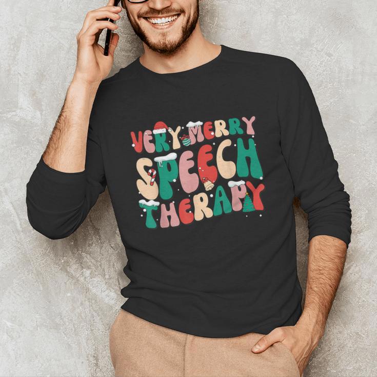 Verry Merry Speech Language Pathologist Teacher Christmas Unisex Long Sleeve T-Shirt, funny gift