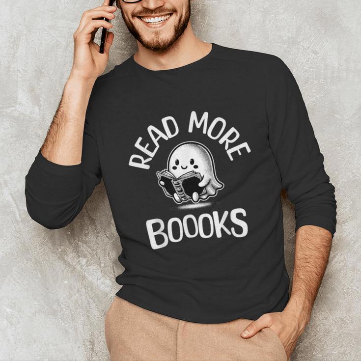 Vintage Halloween Teacher Women Reading Read More Books Unisex Long Sleeve T-Shirt, funny gift