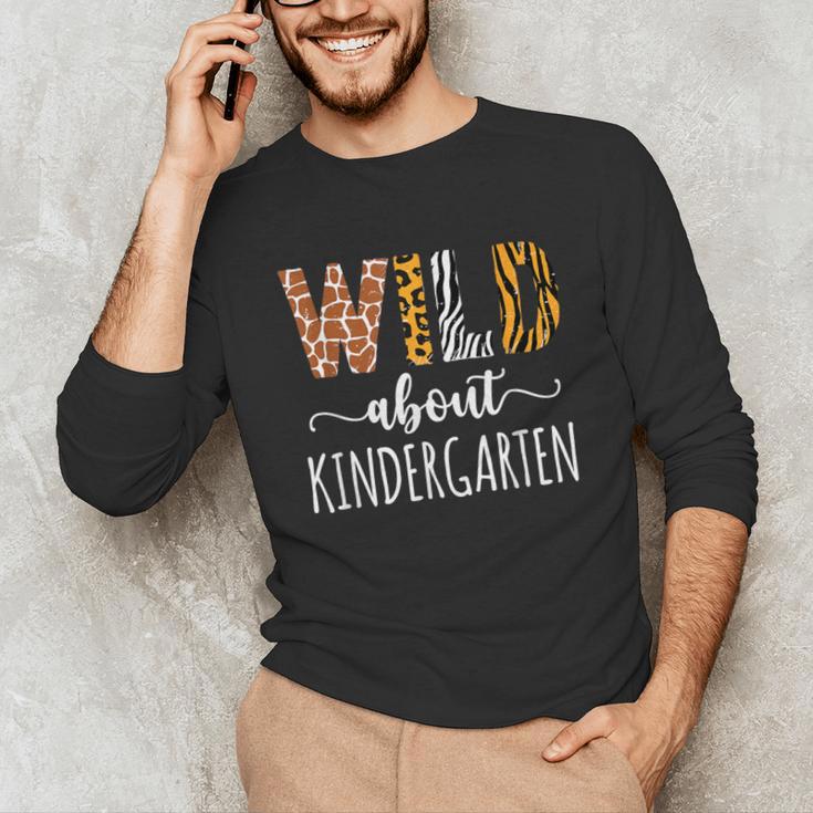 Wild About Kindergarten Teacher Leopard Print Unisex Long Sleeve T-Shirt, funny gift Wild About Kindergarten Teacher Leopard Print Unisex Long Sleeve T-Shirt, funny gift