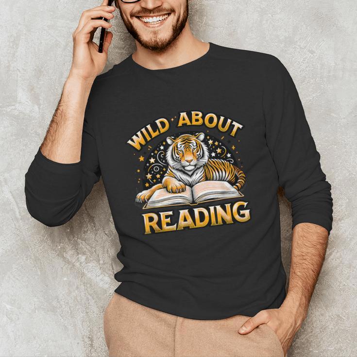 Wild About Reading Tiger For Teachers & Students Unisex Long Sleeve T-Shirt, funny gift Wild About Reading Tiger For Teachers & Students Unisex Long Sleeve T-Shirt, funny gift
