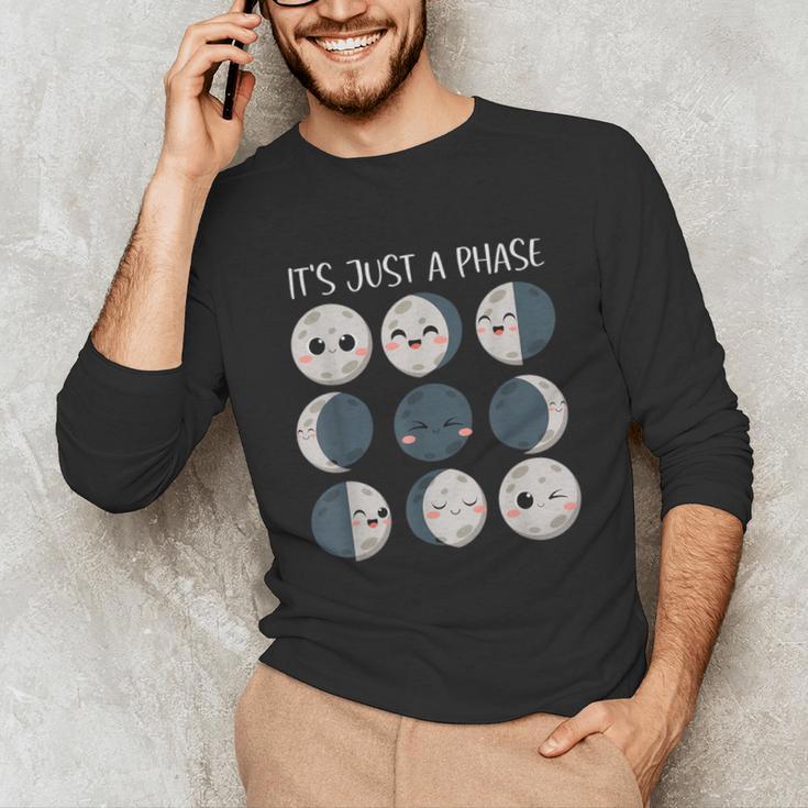 Women Science Teacher Moon Phases Scientist Back To School Unisex Long Sleeve T-Shirt, funny gift