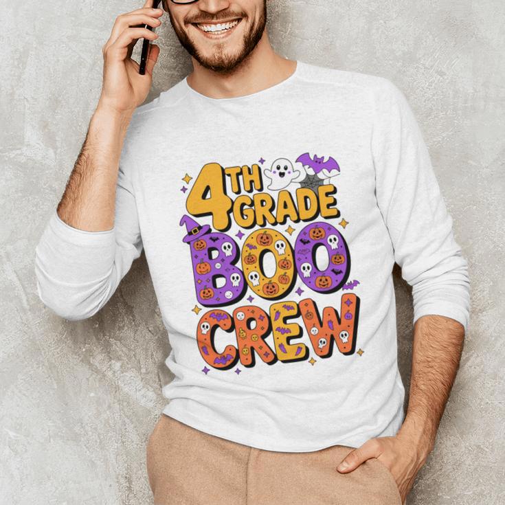 4th Grade Boo Crew Ghost Halloween Teacher Costume Unisex Long Sleeve T-Shirt, funny gift