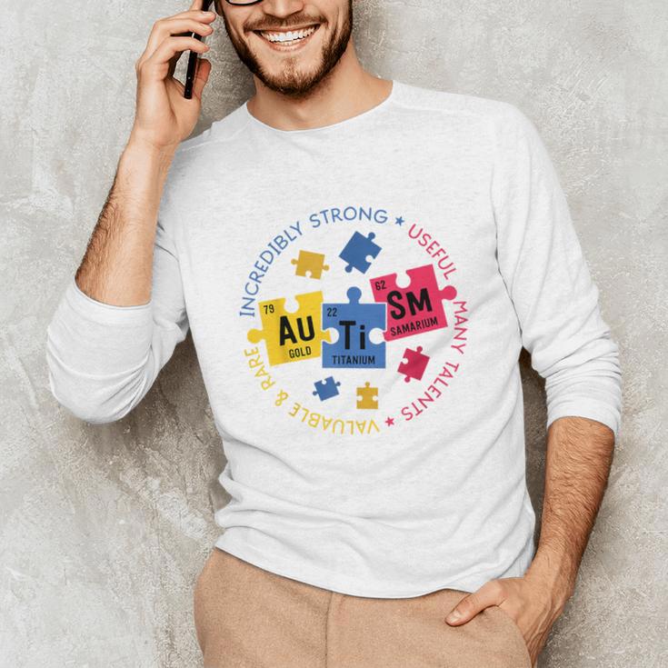 Autism Awareness Shirt Periodic Puzzle Science Teacher Men Women Kids Unisex Long Sleeve T-Shirt, funny gift