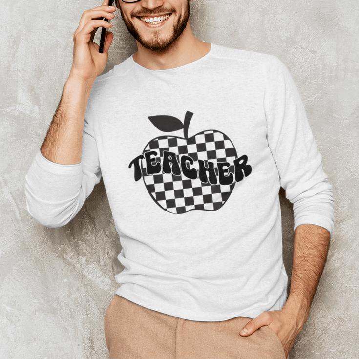 Back To School Checkered Apple Teacher Checkerboard Teacher For Men Women Girls Kids Unisex Long Sleeve T-Shirt, funny gift Back To School Checkered Apple Teacher Checkerboard Teacher For Men Women Girls Kids Unisex Long Sleeve T-Shirt, funny gift