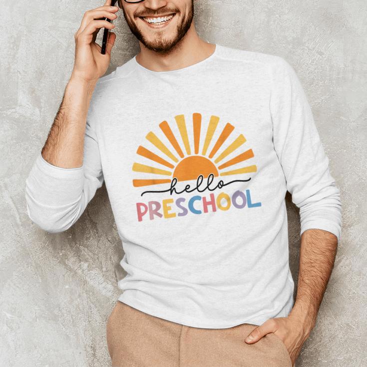 Back To School Hello Preschool For Kids Teacher Women Unisex Long Sleeve T-Shirt, funny gift Back To School Hello Preschool For Kids Teacher Women Unisex Long Sleeve T-Shirt, funny gift