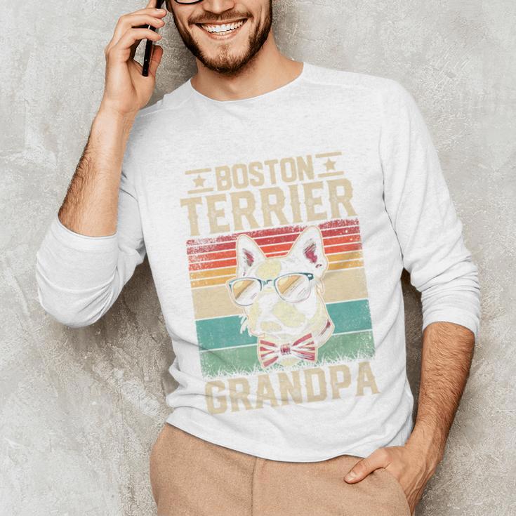 Boston Terrier Grandpa Dog Lover Father's Day Premium Unisex Long Sleeve T-Shirt, funny gift