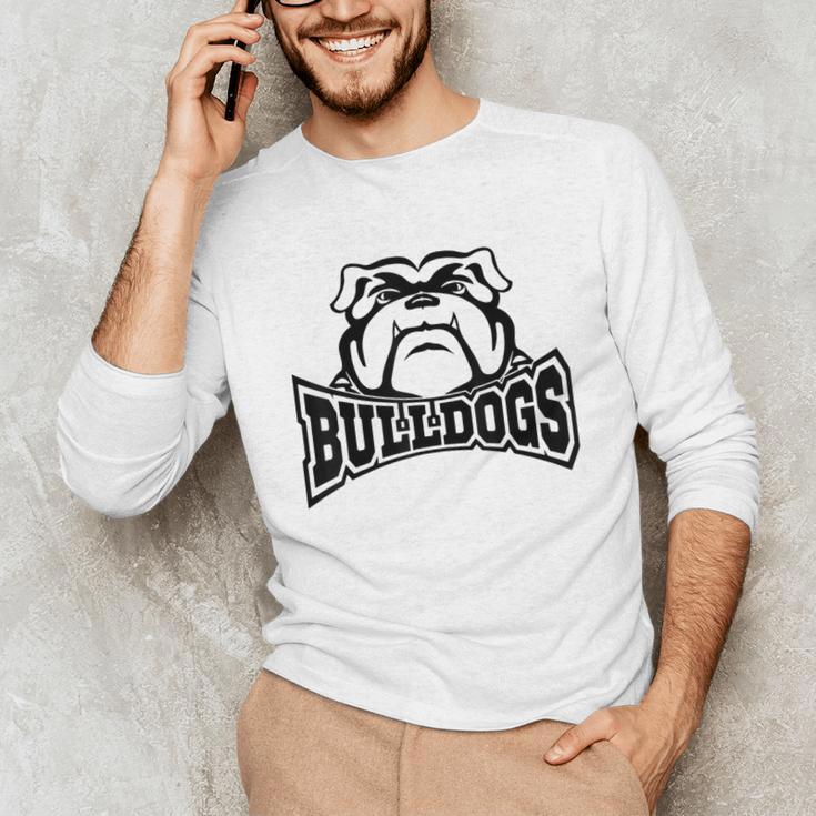 Bulldogs Teacher Student School Sports Fan Team Spirit Unisex Long Sleeve T-Shirt, funny gift