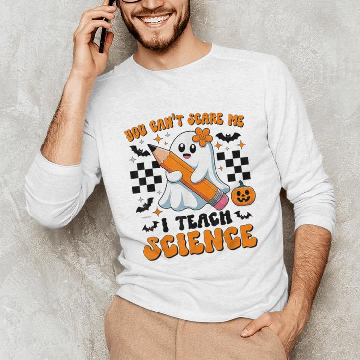 You Can't Scare Me I Teach Science Retro Teacher Halloween Unisex Long Sleeve T-Shirt, funny gift You Can't Scare Me I Teach Science Retro Teacher Halloween Unisex Long Sleeve T-Shirt, funny gift
