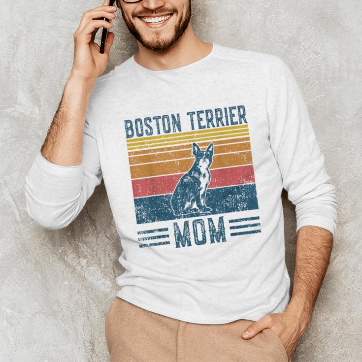 Dog Boston Terrier Mom Vintage Boston Terrier Mom Unisex Long Sleeve T-Shirt, funny gift