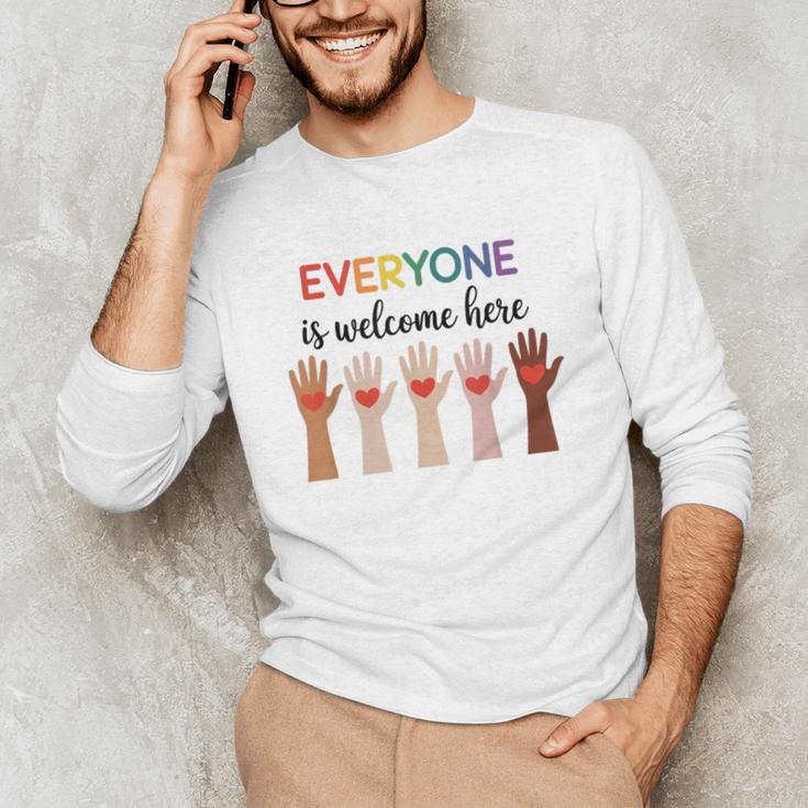 Everyone Is Welcome Here Idaho Teacher Unisex Long Sleeve T-Shirt, funny gift