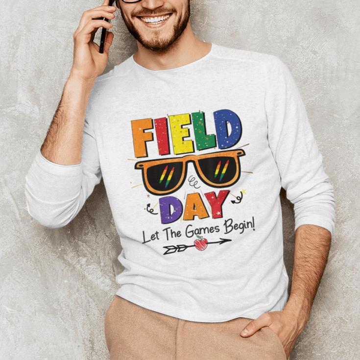 Field Day 2025 Let The Games Begin Kids Boys Girls Teachers Unisex Long Sleeve T-Shirt, funny gift