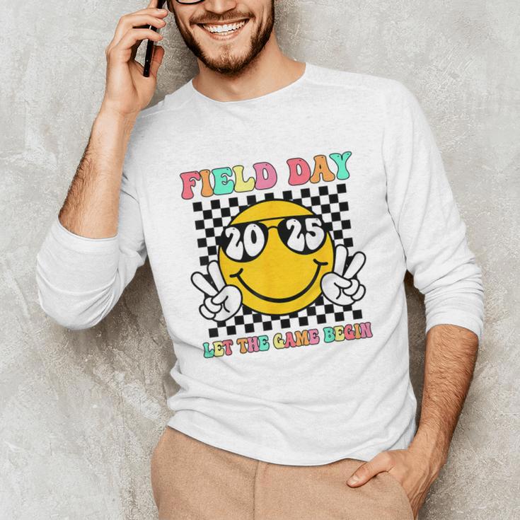 Field Day 2025 Let The Games Begin Yellow Team Teachers Kids Unisex Long Sleeve T-Shirt, funny gift Field Day 2025 Let The Games Begin Yellow Team Teachers Kids Unisex Long Sleeve T-Shirt, funny gift