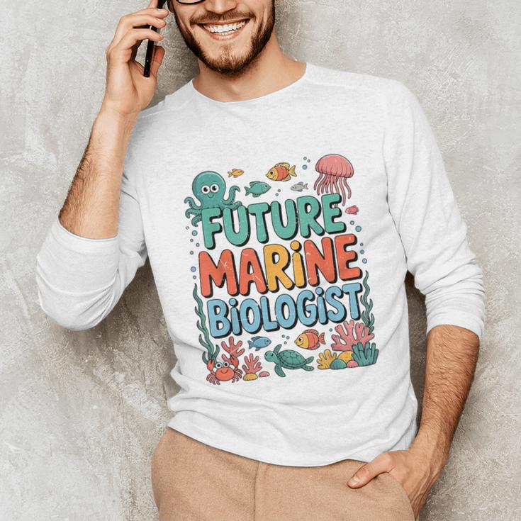 Future Marine Biologist Student Biology Teacher Kids Unisex Long Sleeve T-Shirt, funny gift