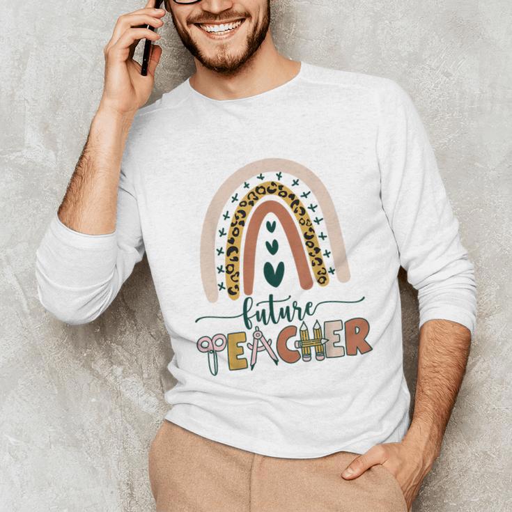 Future Teacher Boho Rainbow Leopard New Grad Student Unisex Long Sleeve T-Shirt, funny gift Future Teacher Boho Rainbow Leopard New Grad Student Unisex Long Sleeve T-Shirt, funny gift