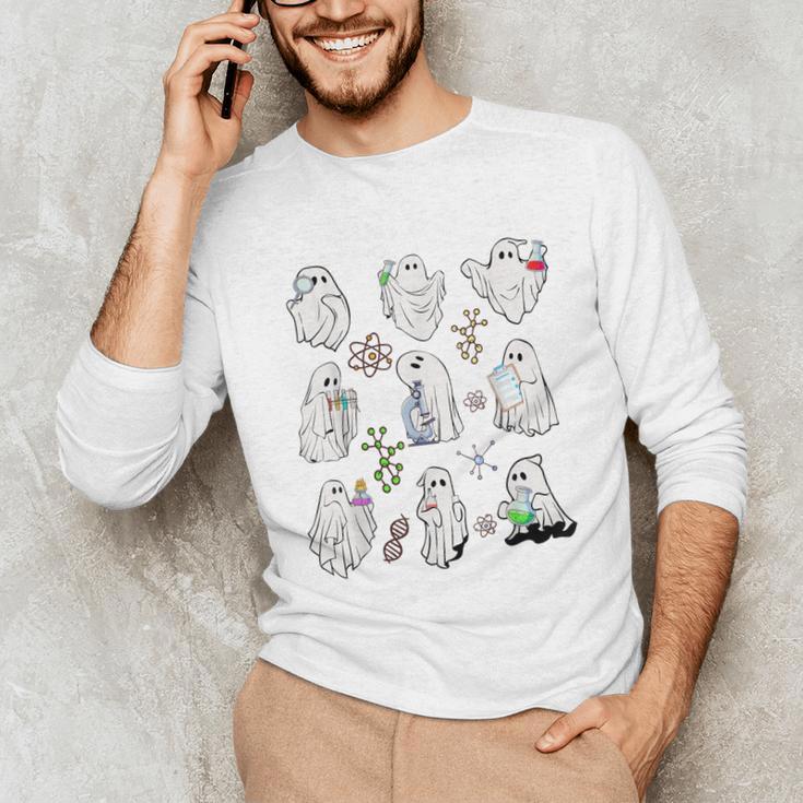 Ghost Science Teacher Chemistry Laboratory Halloween Costume Unisex Long Sleeve T-Shirt, funny gift Ghost Science Teacher Chemistry Laboratory Halloween Costume Unisex Long Sleeve T-Shirt, funny gift