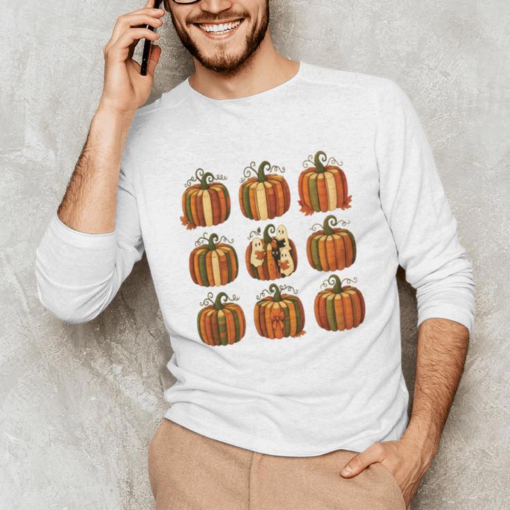 Halloween Teacher Fall Book Pumpkin Retro Reading Unisex Long Sleeve T-Shirt, funny gift Halloween Teacher Fall Book Pumpkin Retro Reading Unisex Long Sleeve T-Shirt, funny gift