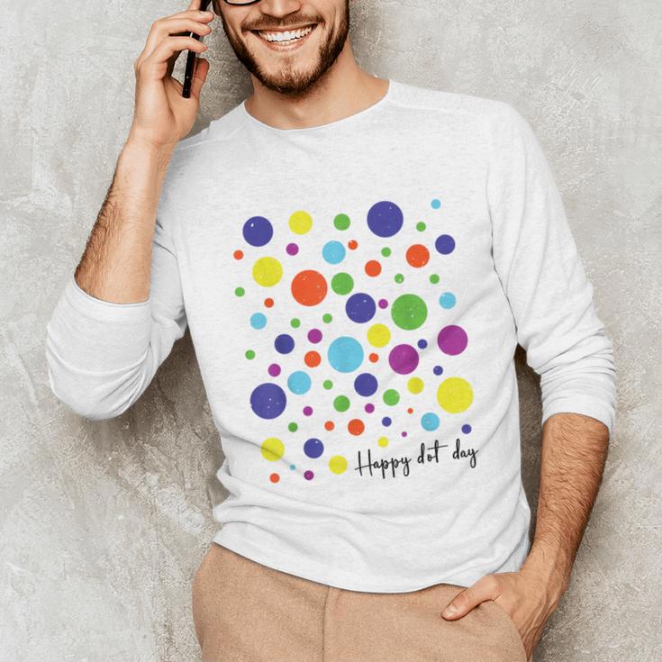 Happy Dot Day 2025 Polka Dot Boys Girls Kids Teacher Dot Day Unisex Long Sleeve T-Shirt, funny gift Happy Dot Day 2025 Polka Dot Boys Girls Kids Teacher Dot Day Unisex Long Sleeve T-Shirt, funny gift