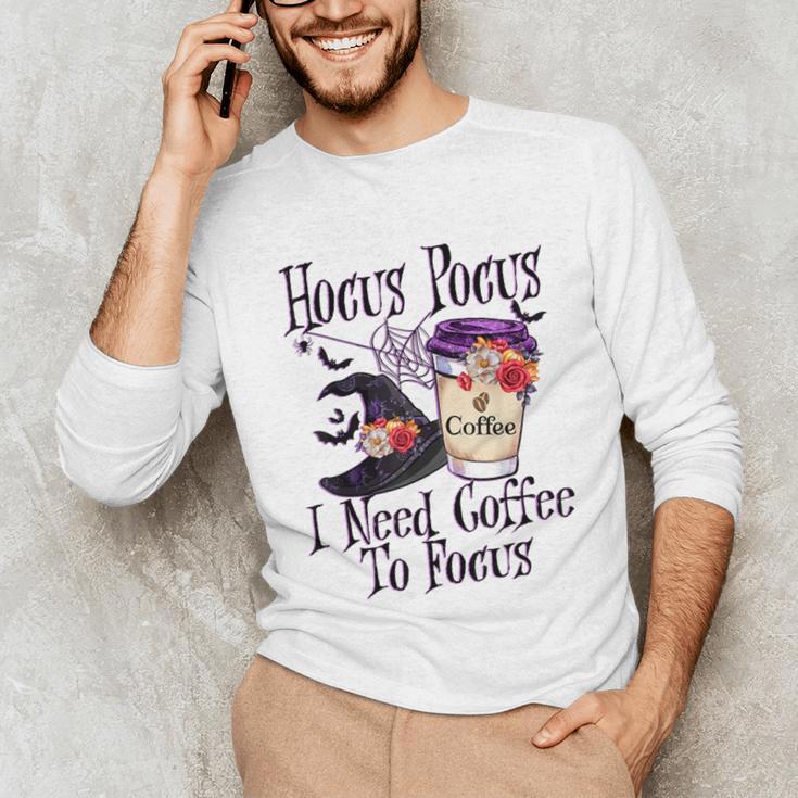 Hocus Pocus I Need Coffee To Focus Halloween Teacher Unisex Long Sleeve T-Shirt, funny gift