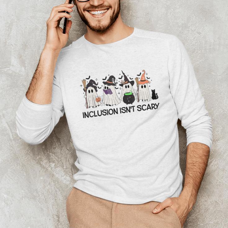 Inclusion Isn't Scary Boo Ghost Halloween Sped Teacher Unisex Long Sleeve T-Shirt, funny gift