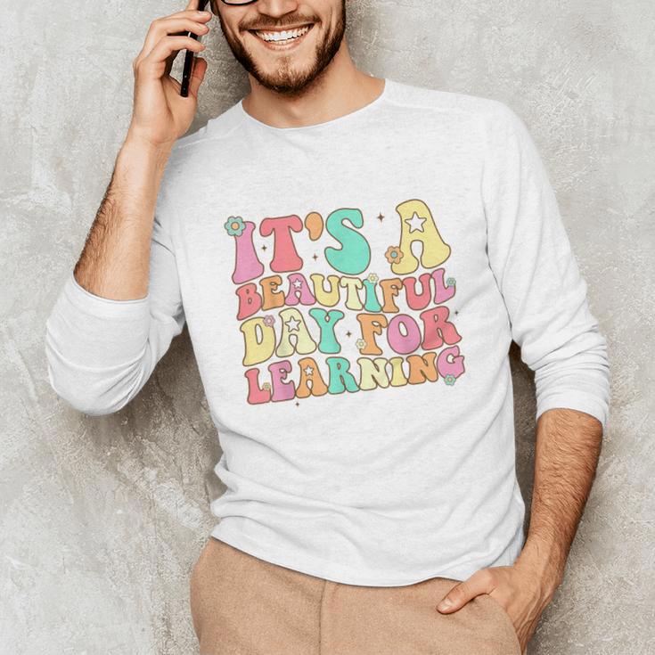 It's Beautiful Day For Learning Retro Teacher Students Women Unisex Long Sleeve T-Shirt, funny gift It's Beautiful Day For Learning Retro Teacher Students Women Unisex Long Sleeve T-Shirt, funny gift
