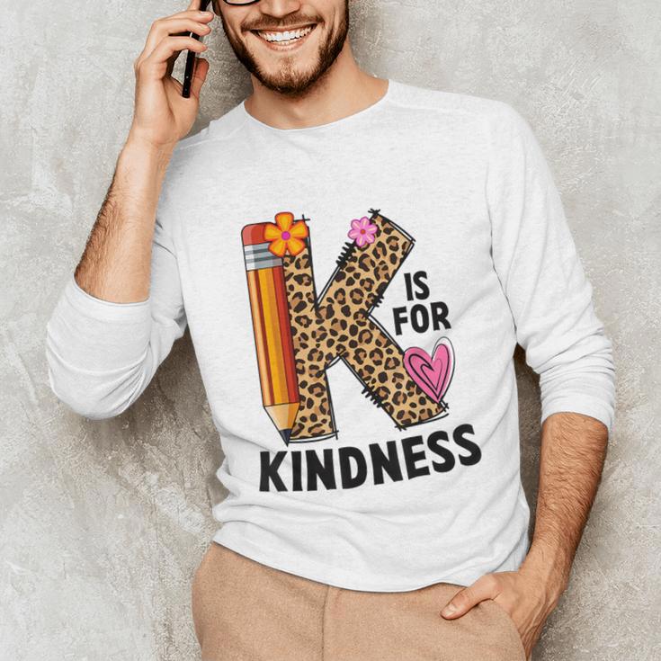 K Is For Kindness Unity Day Teacher Kids Unisex Long Sleeve T-Shirt, funny gift