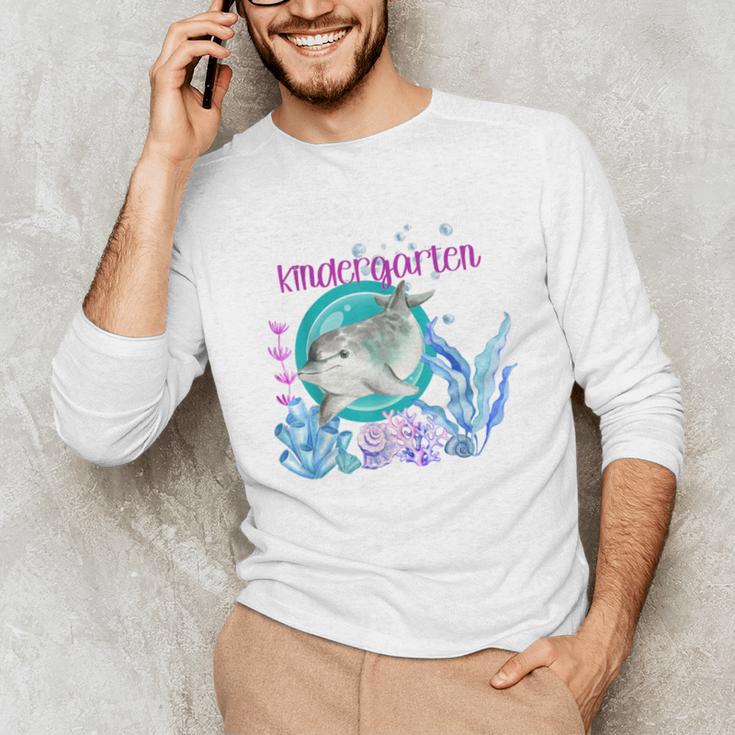 Kindergarten Teacher Dolphin Ocean Life Teaching Team Spirit Unisex Long Sleeve T-Shirt, funny gift Kindergarten Teacher Dolphin Ocean Life Teaching Team Spirit Unisex Long Sleeve T-Shirt, funny gift
