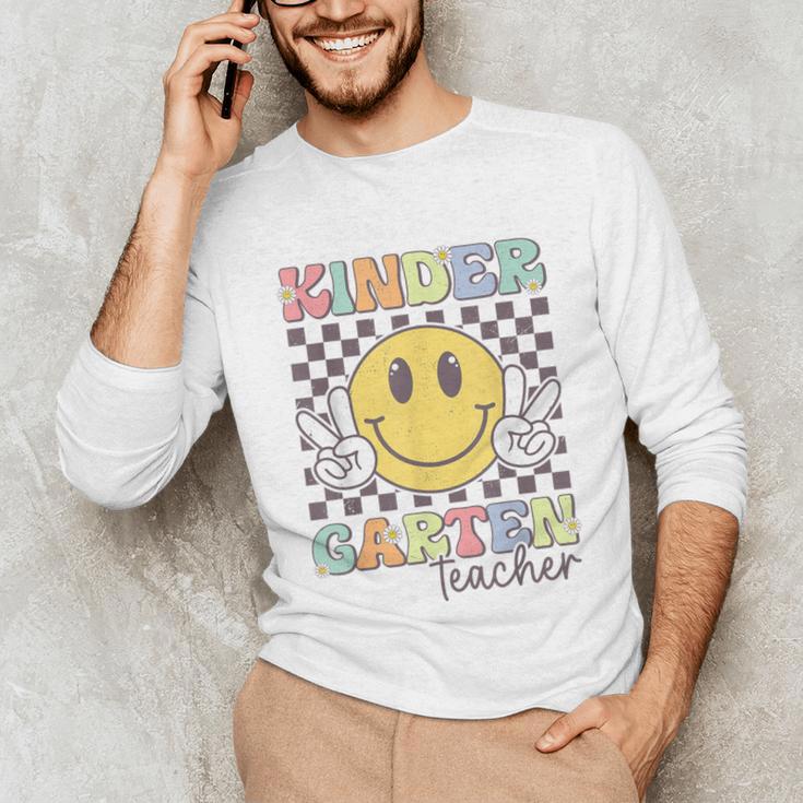 Kindergarten Teacher Team Hippie Smile Face Back To School Unisex Long Sleeve T-Shirt, funny gift Kindergarten Teacher Team Hippie Smile Face Back To School Unisex Long Sleeve T-Shirt, funny gift