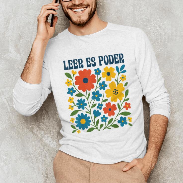 Leer Es Poder Cute Floral Boho Spanish Teacher Reading Unisex Long Sleeve T-Shirt, funny gift Leer Es Poder Cute Floral Boho Spanish Teacher Reading Unisex Long Sleeve T-Shirt, funny gift