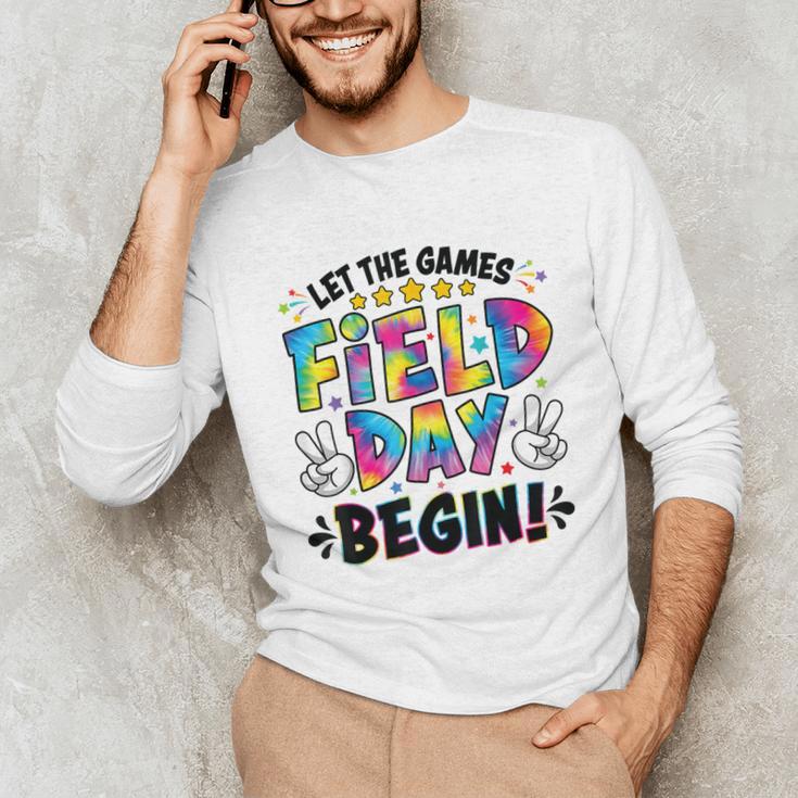 Let The Games Field Day Begin Tie Dye Adults Teacher Kids Unisex Long Sleeve T-Shirt, funny gift