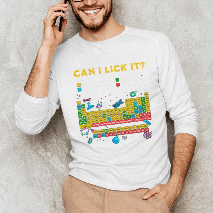 Can I Lick It Periodic Table Science Teacher Student Premium Tri-Blend Unisex Long Sleeve T-Shirt, funny gift Can I Lick It Periodic Table Science Teacher Student Premium Tri-Blend Unisex Long Sleeve T-Shirt, funny gift