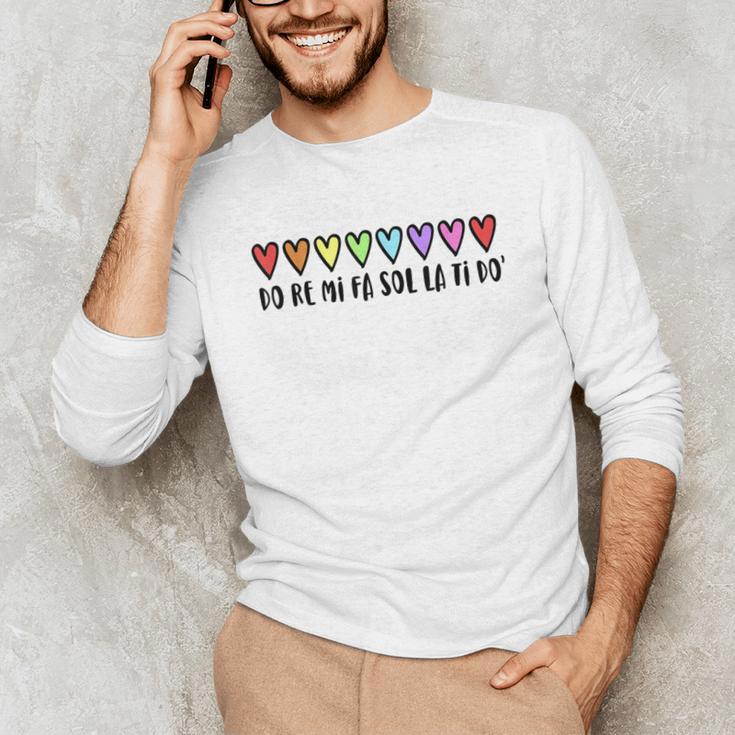 Music Teacher Hearts Music Teaching Unisex Long Sleeve T-Shirt, funny gift