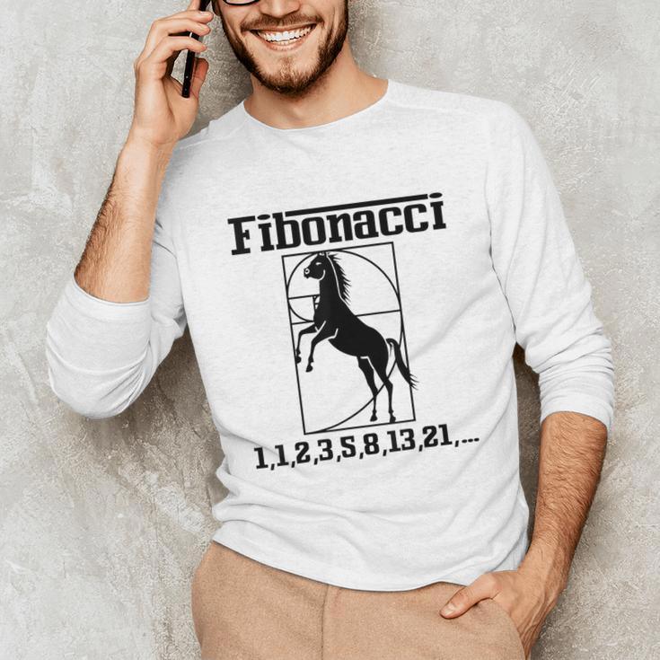 Nerdy Fibonacci Racing Car Horse Math Teacher Men Women Girls Kids Unisex Long Sleeve T-Shirt, funny gift