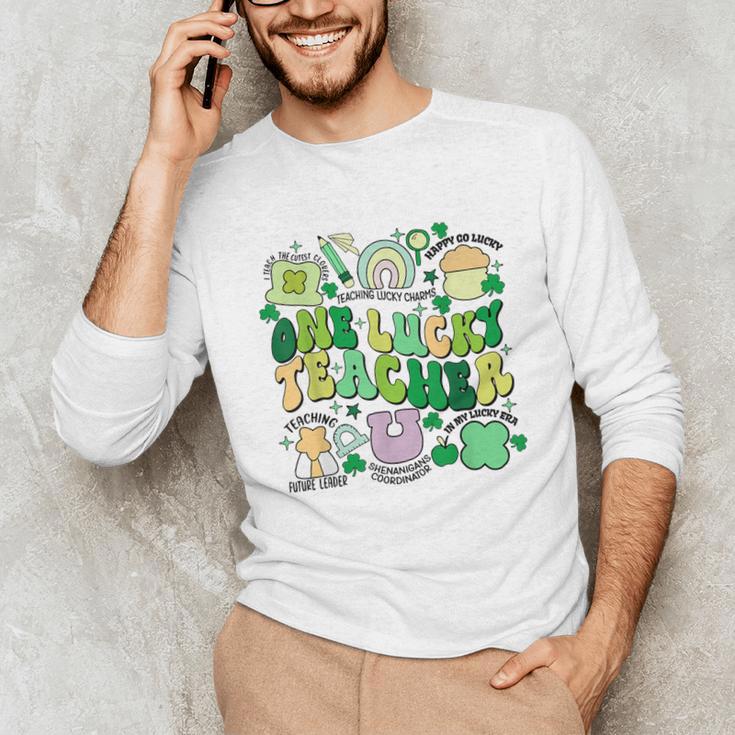 One Lucky Teacher St Patrick's Day Irish Teacher Lucky Era Unisex Long Sleeve T-Shirt, funny gift