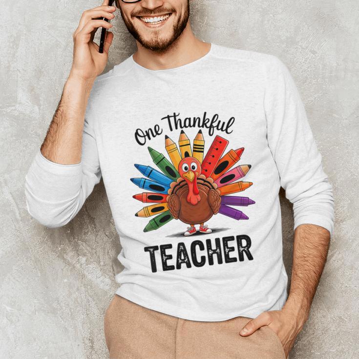 One Thankful Teacher Thanksgiving TurkeyCute Pencil Unisex Long Sleeve T-Shirt, funny gift One Thankful Teacher Thanksgiving TurkeyCute Pencil Unisex Long Sleeve T-Shirt, funny gift