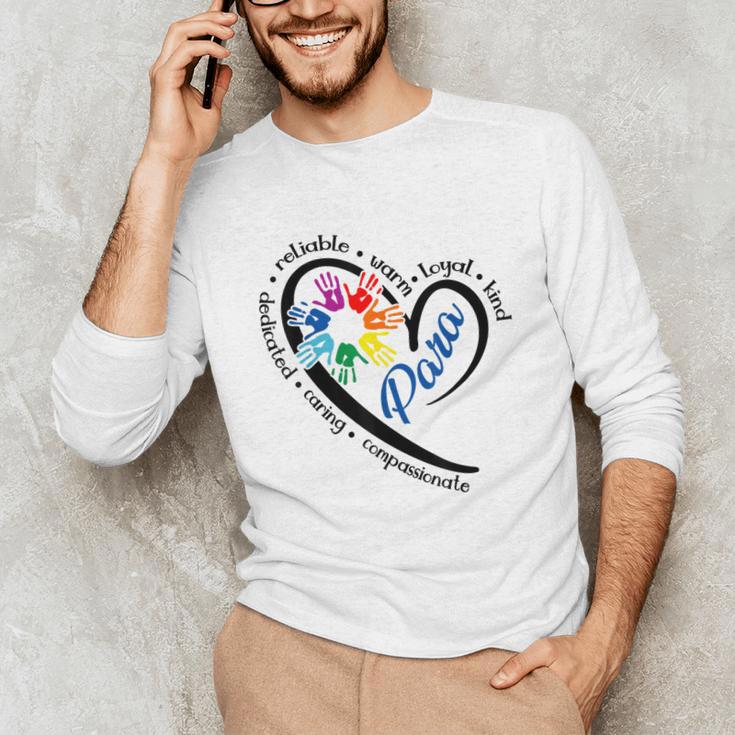 Para Heart Teacher Paraprofessional Paraeducator Men Women Unisex Long Sleeve T-Shirt, funny gift Para Heart Teacher Paraprofessional Paraeducator Men Women Unisex Long Sleeve T-Shirt, funny gift