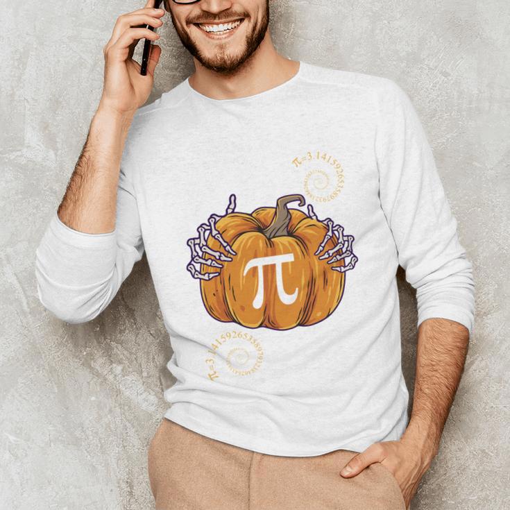 Pi Day Pumpkin Pi Math Teacher Halloween Costume Unisex Long Sleeve T-Shirt, funny gift