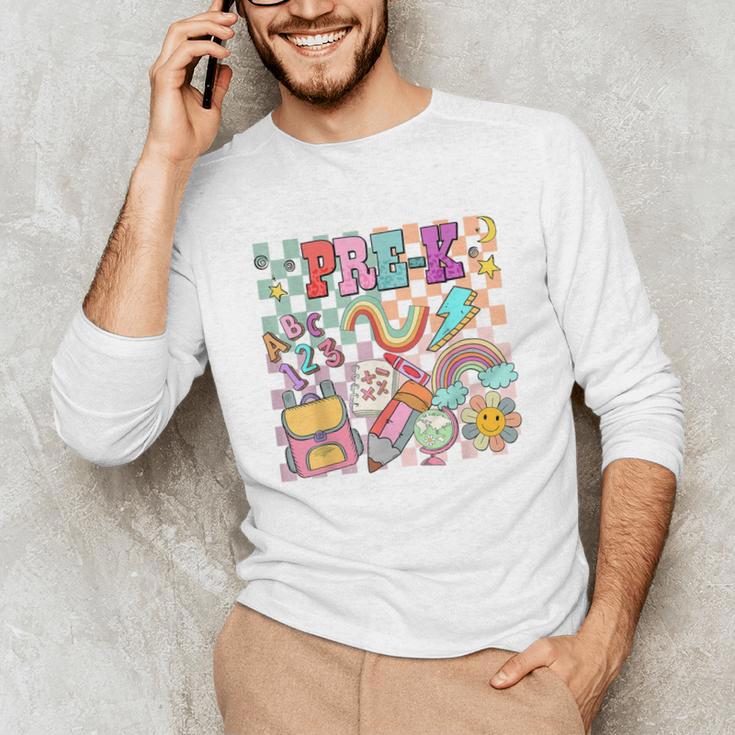 Pre K Back To School Teacher Student Men Women Kids Unisex Long Sleeve T-Shirt, funny gift Pre K Back To School Teacher Student Men Women Kids Unisex Long Sleeve T-Shirt, funny gift
